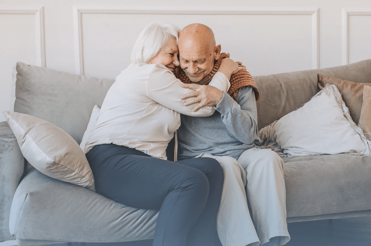Professional caregiver supporting a senior at home in Miami